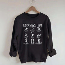 Volleyball God Says I Am Sweatshirt
