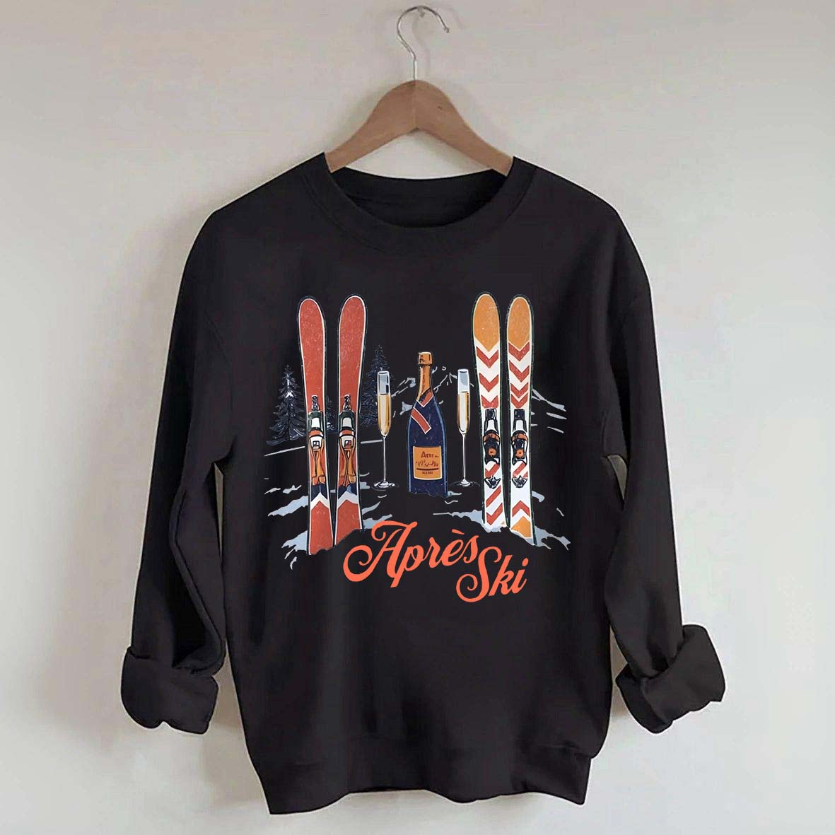 Apres Ski Champagne New Years Eve Sweatshirt