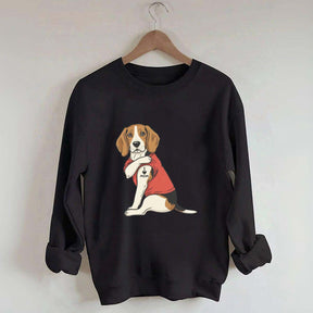 Featuring Tattooed Dog I Love Mom Sweatshirt