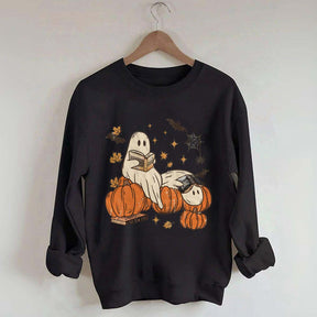 Ghost Reading Fantasy Book Sweatshirt