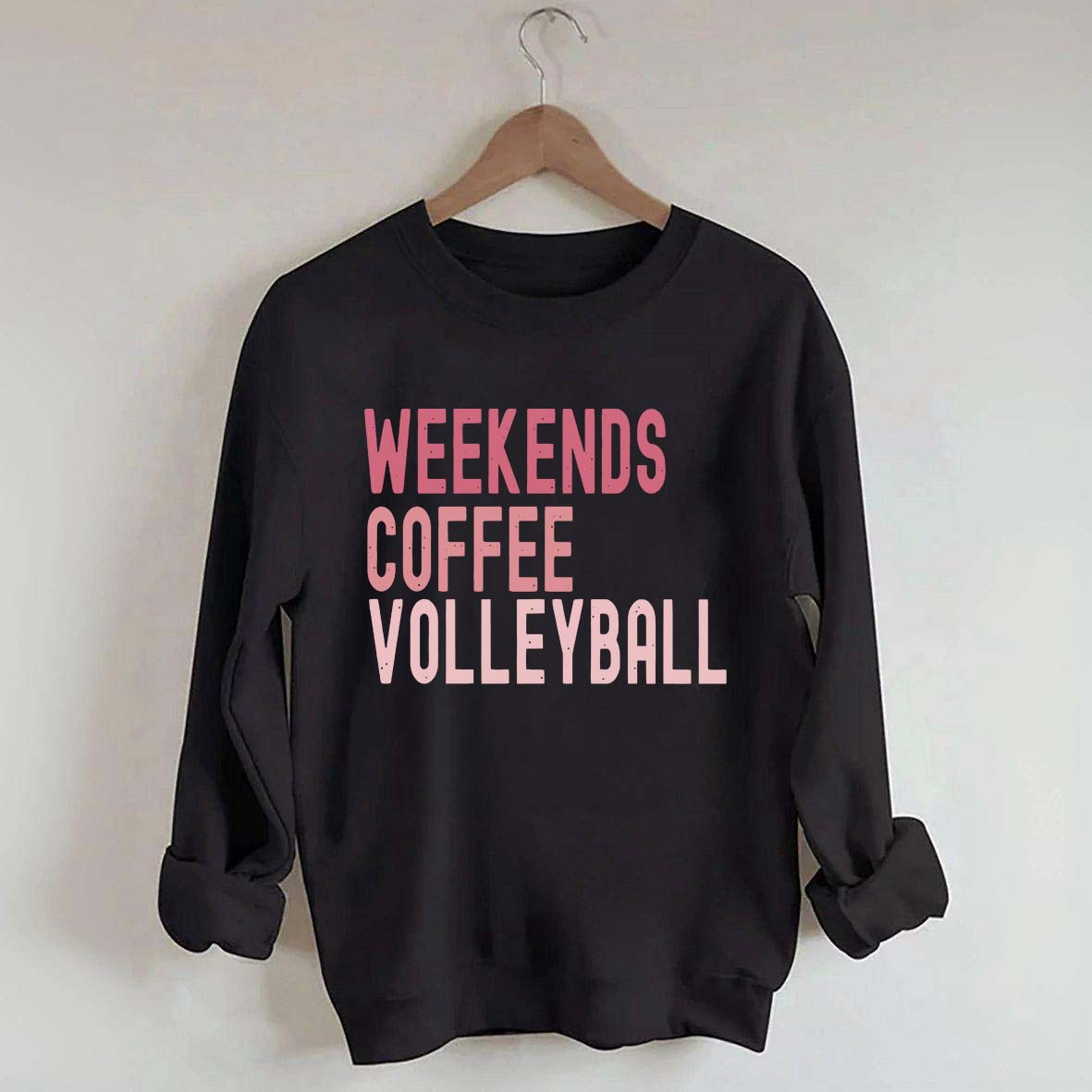 Weekend Coffee Volleyball Pink Sweatshirt