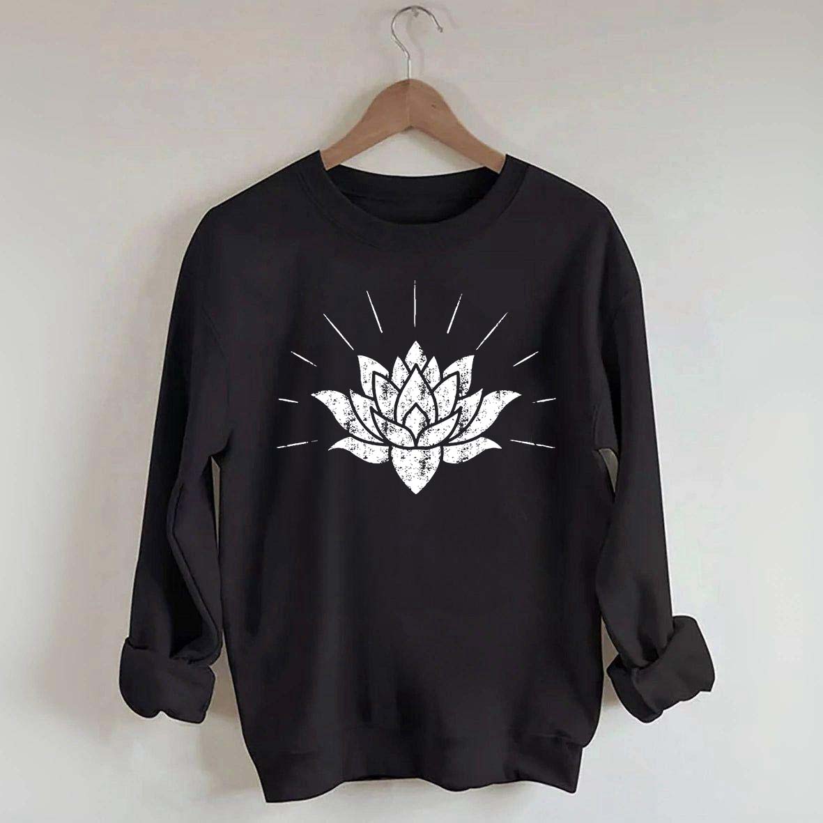 Lotus Burst Strappy Yoga Lover Sweatshirt