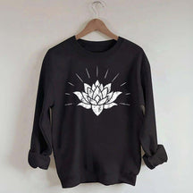 Lotus Burst Strappy Yoga Lover Sweatshirt