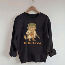 Litters Full Funny Cat Lovers Christmas Xmas Sweatshirt