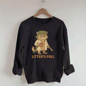 Litters Full Funny Cat Lovers Christmas Xmas Sweatshirt