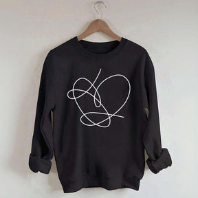 Minimalist Heart Line Art Sweatshirt