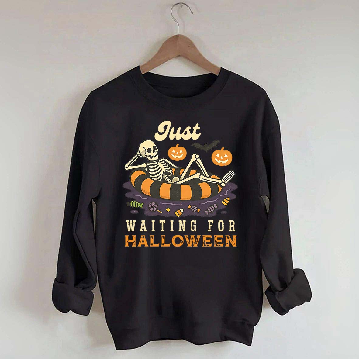 Funny Just Waiting for Halloween Sweatshirt