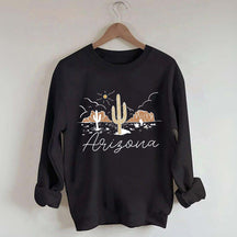 Arizona Desert Graphic Retro Cactus Sweatshirt