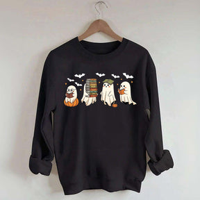 Reading Ghosts Halloween Lover Sweatshirt
