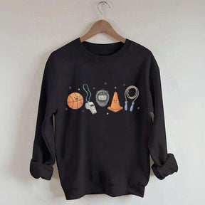 PE Teacher Doodle Character Sweatshirt