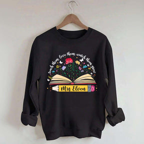 Custom Teacher Wildflower Sweatshirt