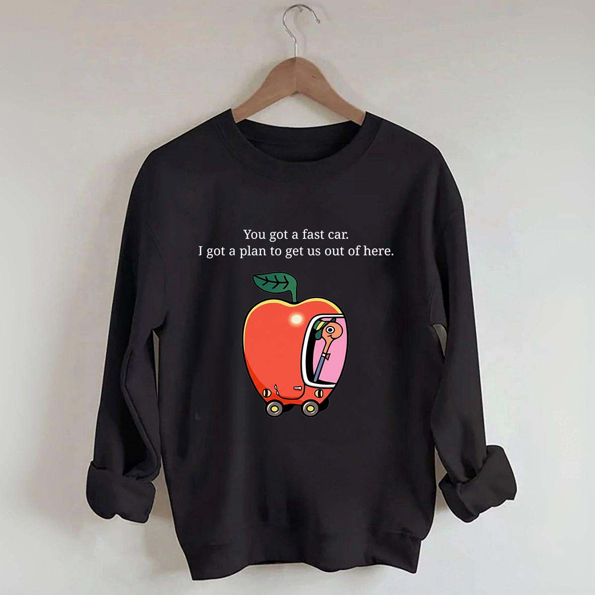 Apple Car Driving Fast Car Sweatshirt
