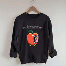 Apple Car Driving Fast Car Sweatshirt