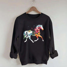 Floral Horse Wildflower Sweatshirt