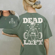 Dead Lift Skeleton Gym Pump Cover T-Shirt
