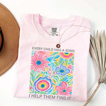 Music Teacher Appreciation Floral T-Shirt