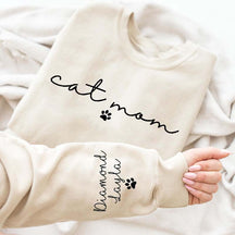 Custom Cat Mom Cute Sweatshirt