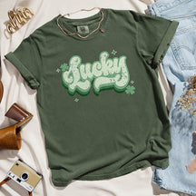 Retro Lucky Shamrock  T-Shirt