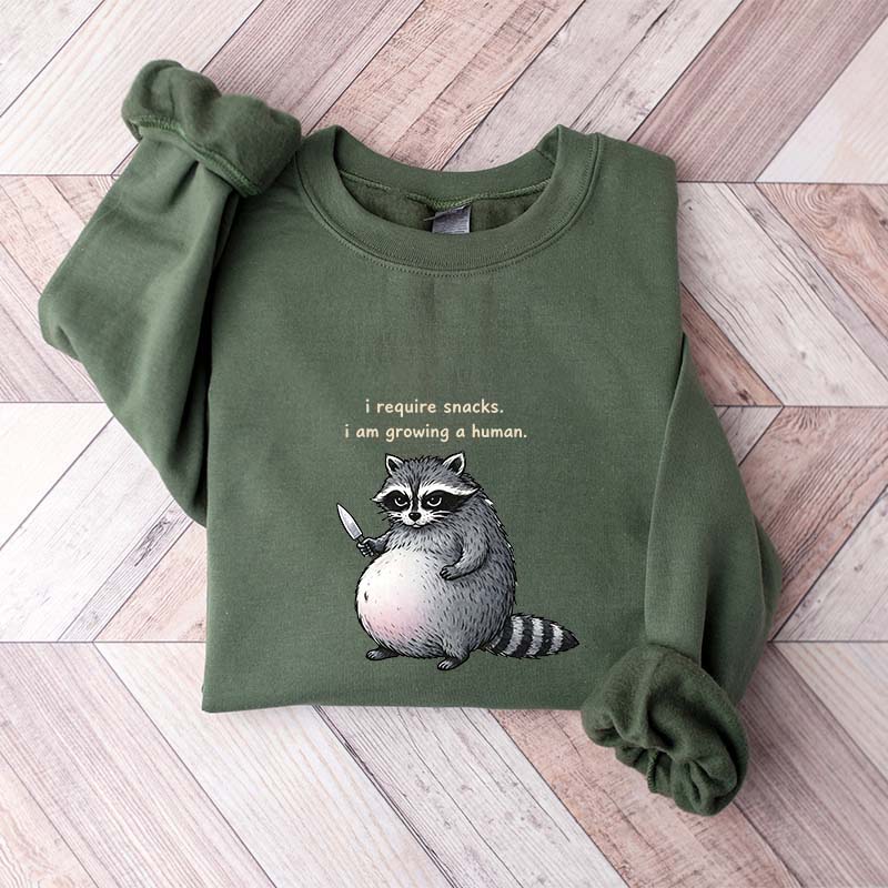 Sarcastic Raccoon Baby Reveal Sweatshirt