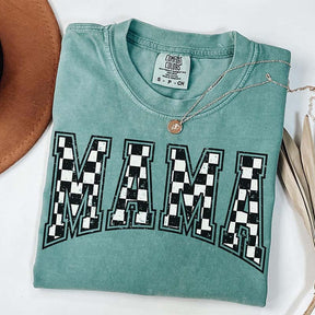 Comfort Colors Checkered Mama T-Shirt