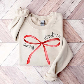 Merry Christmas Bow Sweatshirt