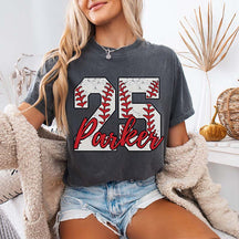 Custom Baseball Name and Number Aunt T-Shirt