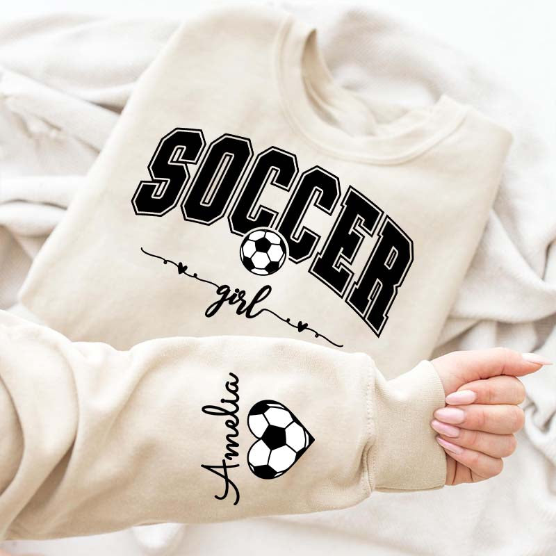 Personalized Soccer Girl Sweatshirt