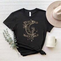 Stay Wild Moon Child Celestial Floral T-Shirt