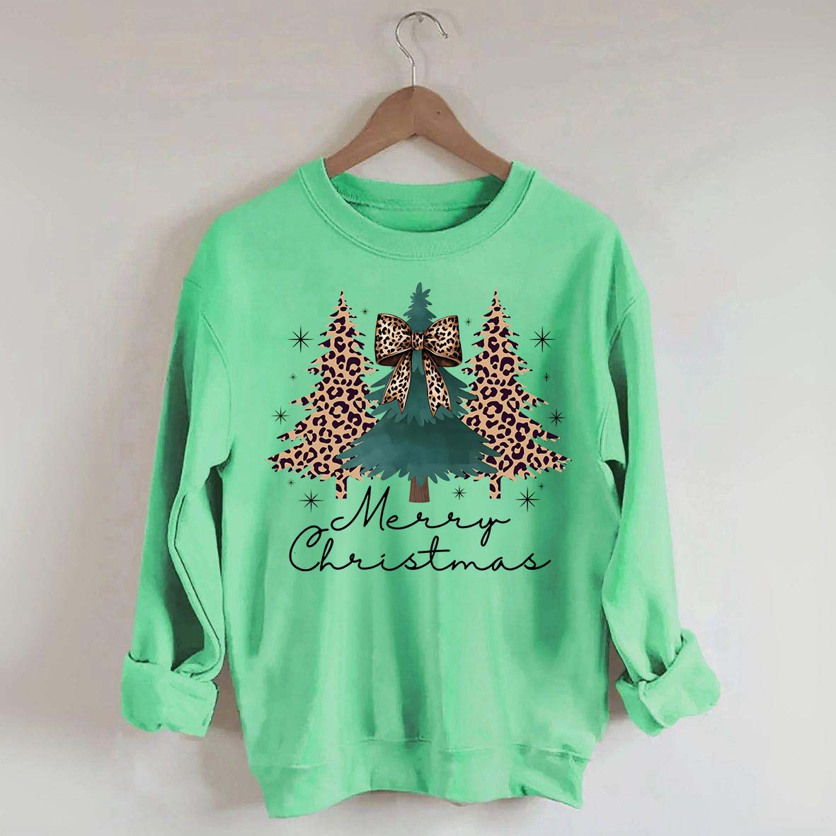Merry and Bright Trees Chic Winter Sweatshirt