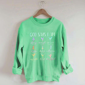 Cute God Says I Am Dancer Ballerina Sweatshirt
