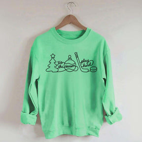 Hockey Mom Tis The Season Christmas Sweatshirt