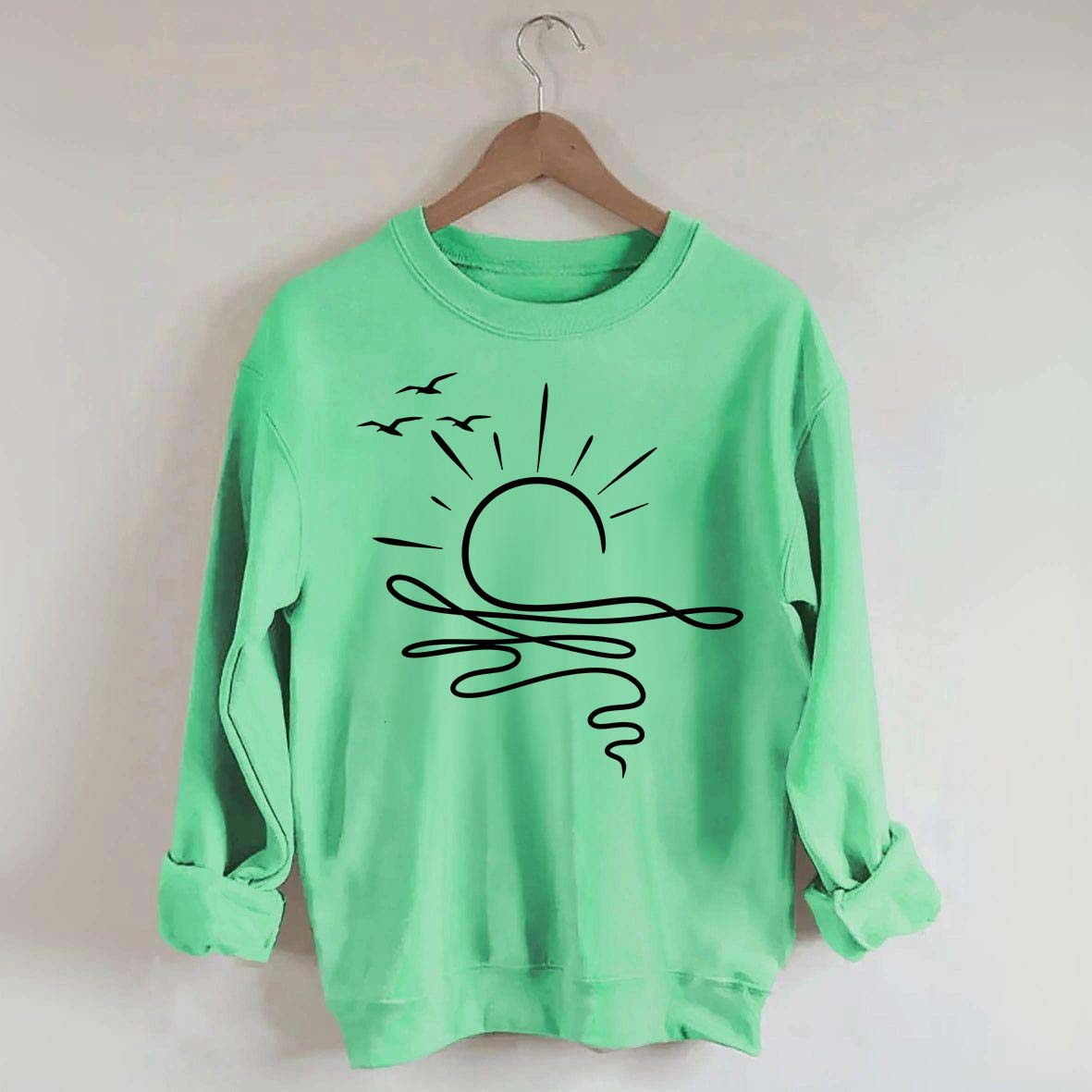 Boho Sun Ocean Trendy Beach Sweatshirt
