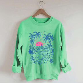 Salty Summer Beach Life Tree Sweatshirt