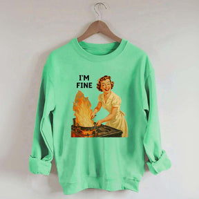 I'm Fine Retro Sweatshirt
