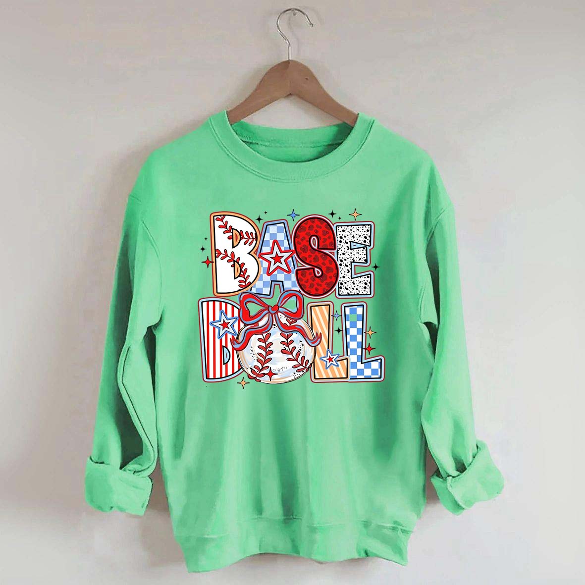Baseball Coquette Bow Game Day Sweatshirt
