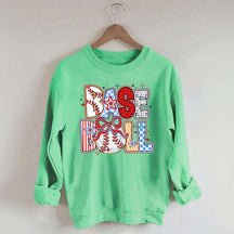 Baseball Coquette Bow Game Day Sweatshirt