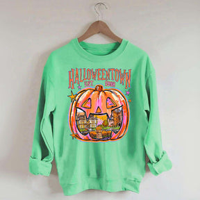 Comfort Colors Halloween Town Pumpkin Sweatshirt