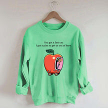 Apple Car Driving Fast Car Sweatshirt