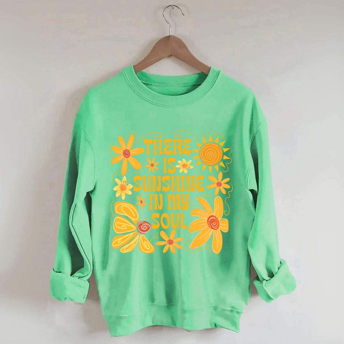 Boho Sunshine In My Soul Hippie Flower Sweatshirt