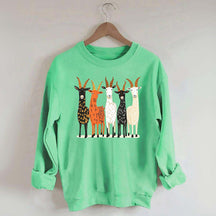 Colorful Goat Funny Farm Animal Sweatshirt