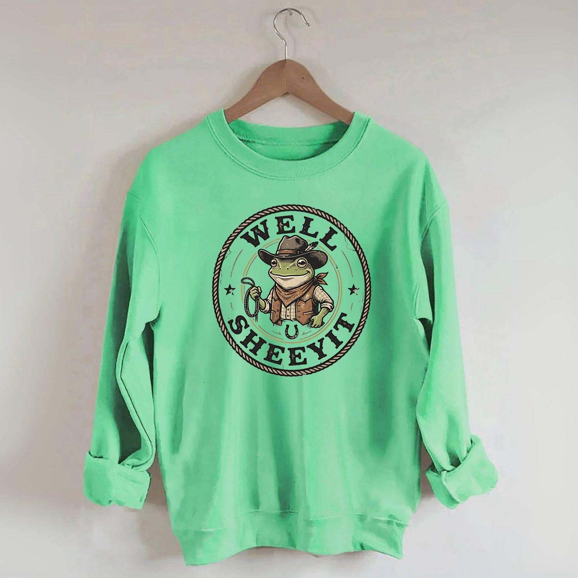 Well Sheeyit Cowboy Frog Funny Sweatshirt