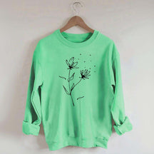 Retro Windy Flower Sweatshirt