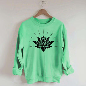 Lotus Burst Strappy Yoga Lover Sweatshirt