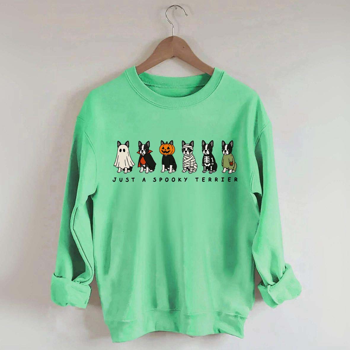 Spooky Boston Terrier Halloween Sweatshirt