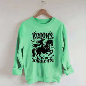 Funny Witch Riding Horse Sweatshirt