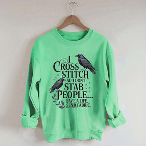 Funny I Cross Stitch Sweatshirt
