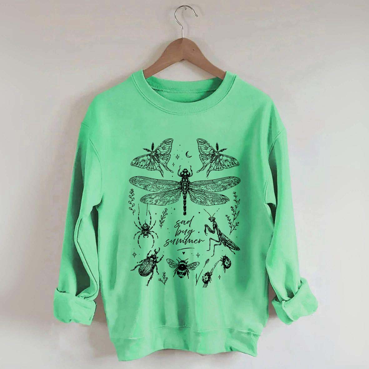 Retro Sad Bug Summer Nature Sweatshirt
