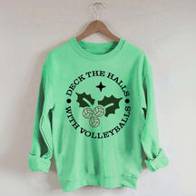 Deck the Halls with Volleyballs Sweatshirt