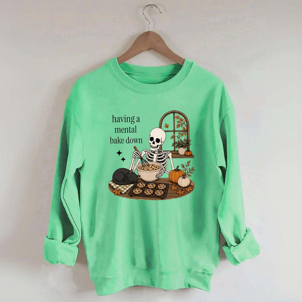 Funny Skeleton Having A Mental Bake Down Sweatshirt