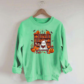 Ghost Book Reader Literature Lover Sweatshirt